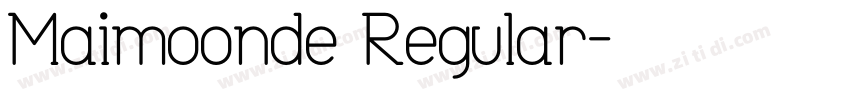 Maimoonde Regular字体转换